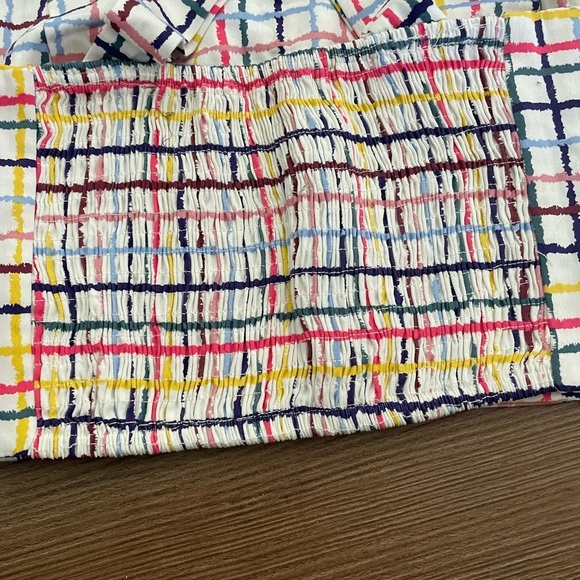 ModCloth x Collectif Emilia Watercolor Multicolored Gingham Crop Top - Picture 6 of 10